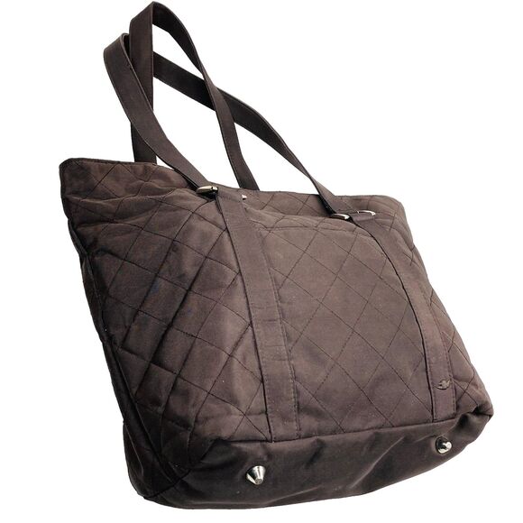 Dove Brand Vintage Quilted Tote Diaper Bag Brown Hobo - Picture 11 of 16